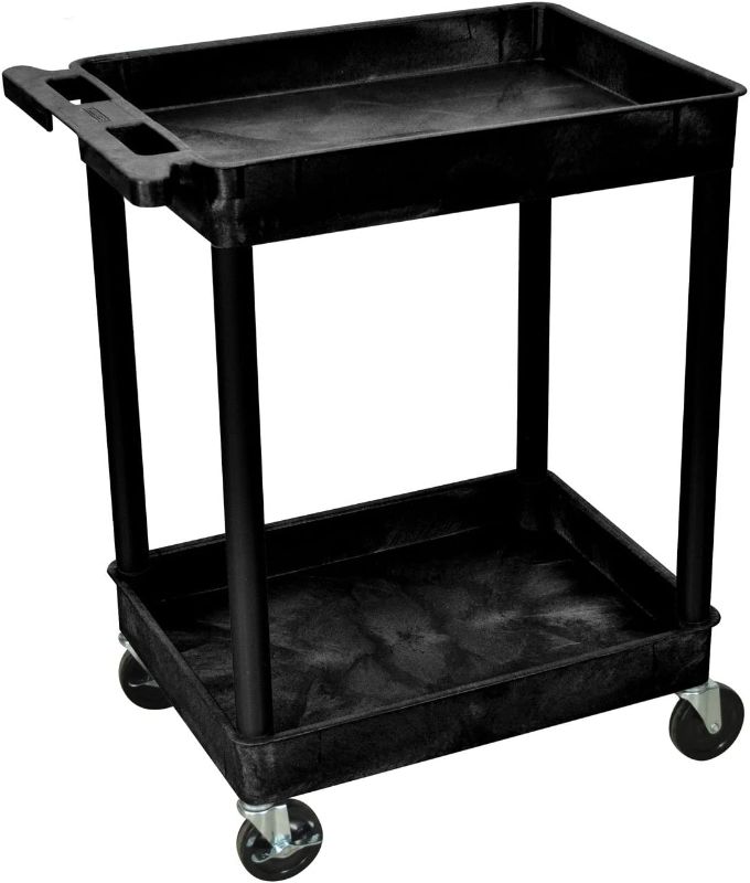 Photo 1 of ***USED*** 2 Shelf Rolling Utility Cart w/ Heavy Duty Casters - Black
