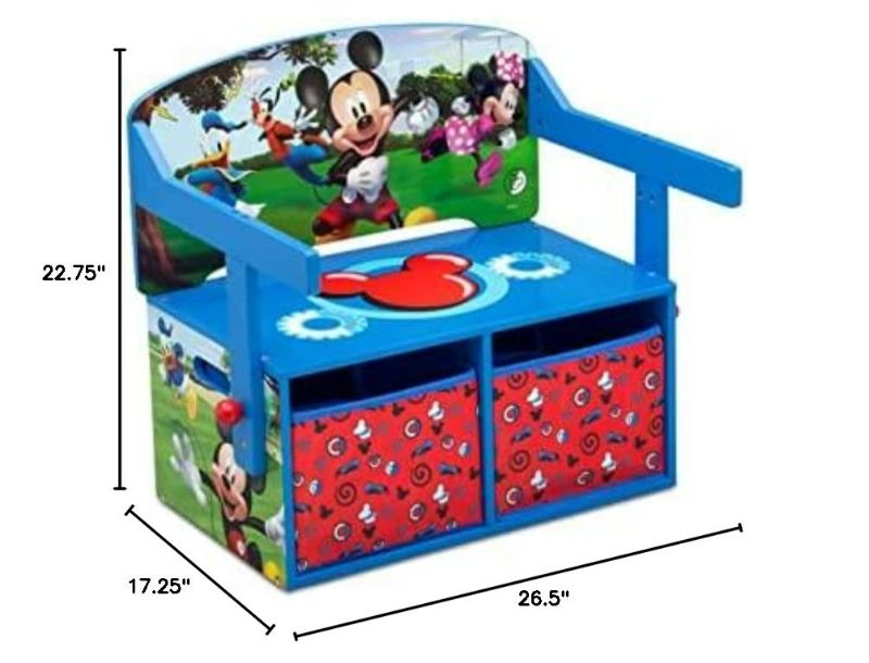 Photo 1 of (READ NOTES) Delta Children Kids Convertible Activity Bench, Disney Mickey Mouse 17.25"D x 26.5"W x 22.75"H

