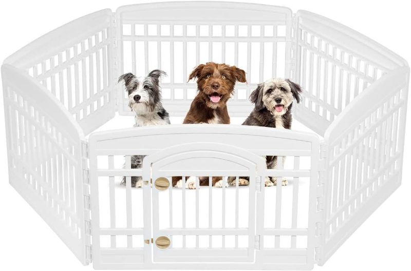 Photo 1 of 
IRIS USA 24" Exercise 6-Panel Pet Playpen with Door