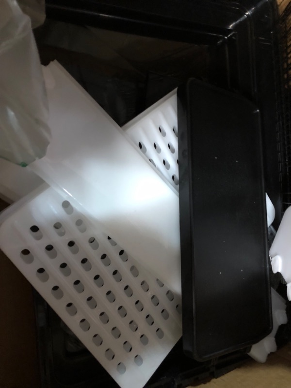 Photo 1 of 3 Levels Chinchilla Ferret Hamster Pet Crate with Caster Tray and Urine Guard (Black)