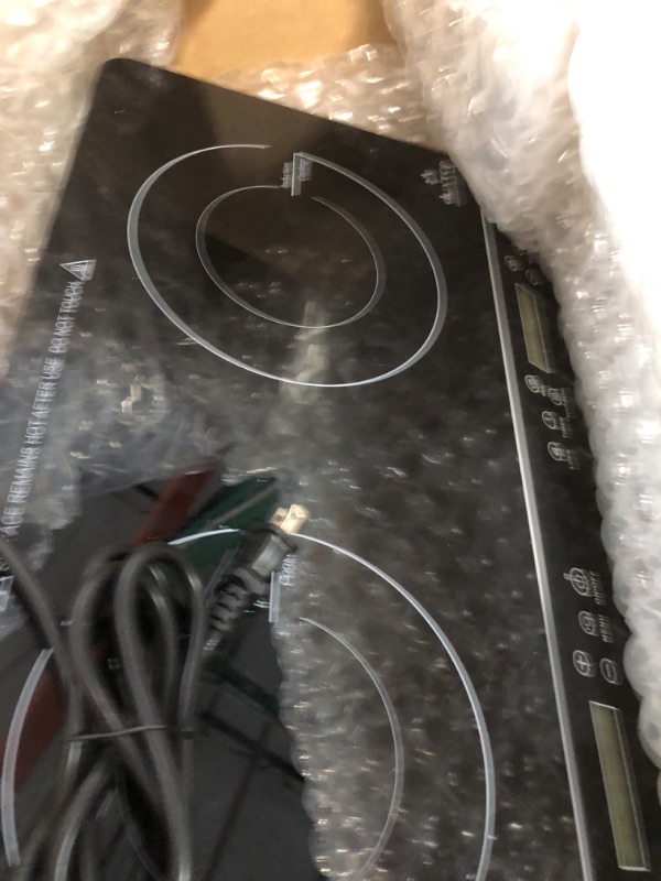 Photo 3 of **MINOR PIECES OF PLASTIC BROKEN**
Duxtop LCD Portable Double Induction Cooktop 1800W Digital Electric 