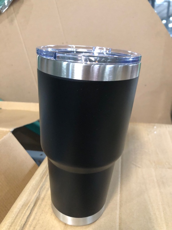 Photo 3 of *MISSING ITEM* Deitybless 30oz Stainless Steel Travel Mug with Lid, Black 8 Count