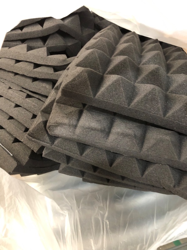 Photo 1 of 24 Pack-12 x 12 x 2 Inches Pyramid Designed Acoustic Foam Panels