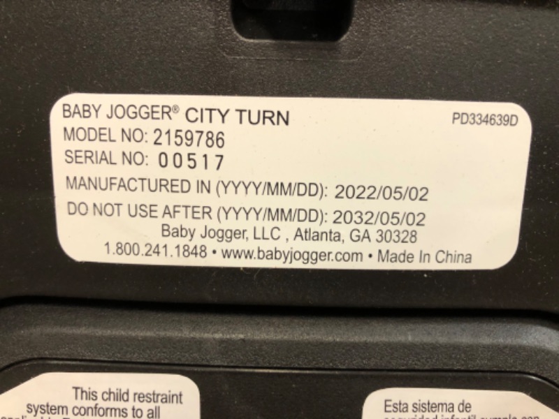 Photo 3 of Baby Jogger City Turn Rotating Convertible Car Seat | Unique Turning Car Seat Rotates GREY