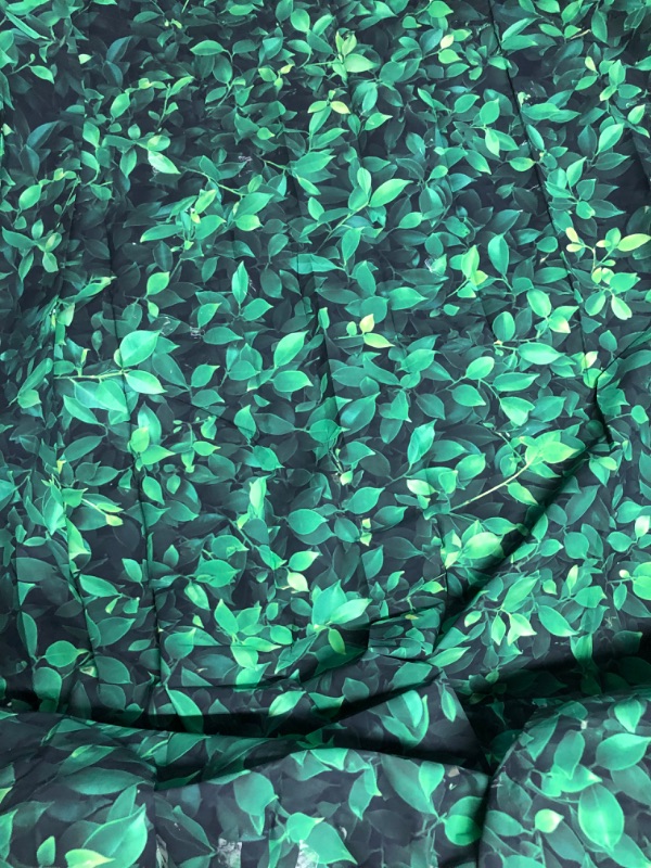 Photo 2 of LYWYGG 8x8FT Green Leaves Photography Backdrops Microfiber 