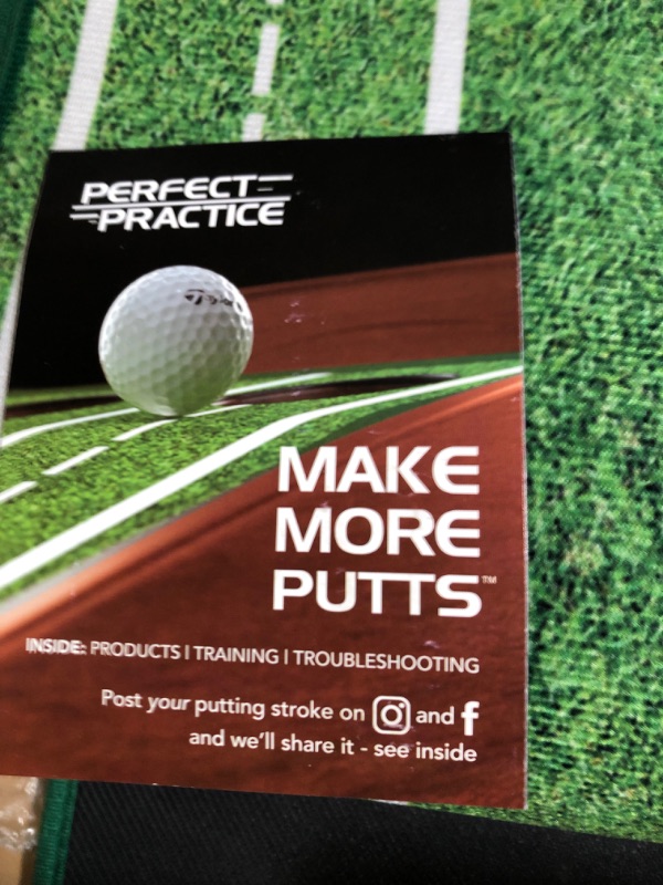 Photo 1 of PERFECT PRACTICE Putting Mat - Indoor Golf Putting Green with 1/2 Hole Training for Mini Games & Practicing at Home or in The Office - Gifts for Golfers - Golf Accessories for Men Standard