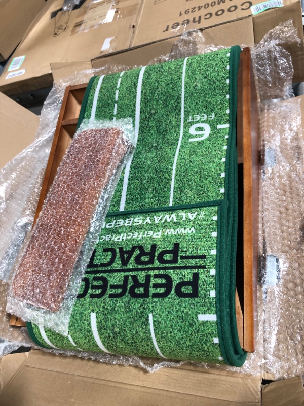 Photo 1 of PERFECT PRACTICE Putting Mat - Indoor Golf Putting Green with 1/2 Hole Training for Mini Games & Practicing at Home or in The Office - Gifts for Golfers - Golf Accessories for Men Standard