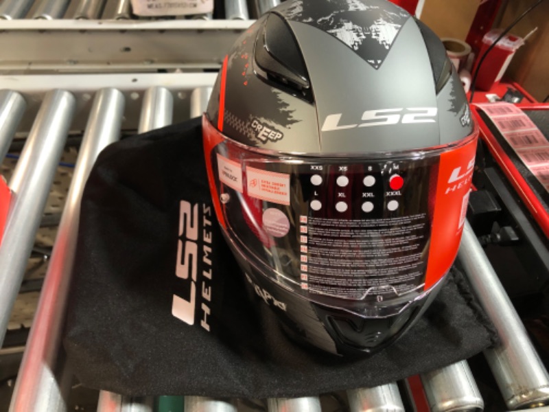 Photo 1 of LS2 Helmets Full Face Rapid Street Helmet Medium M Titanium Fluo Orange