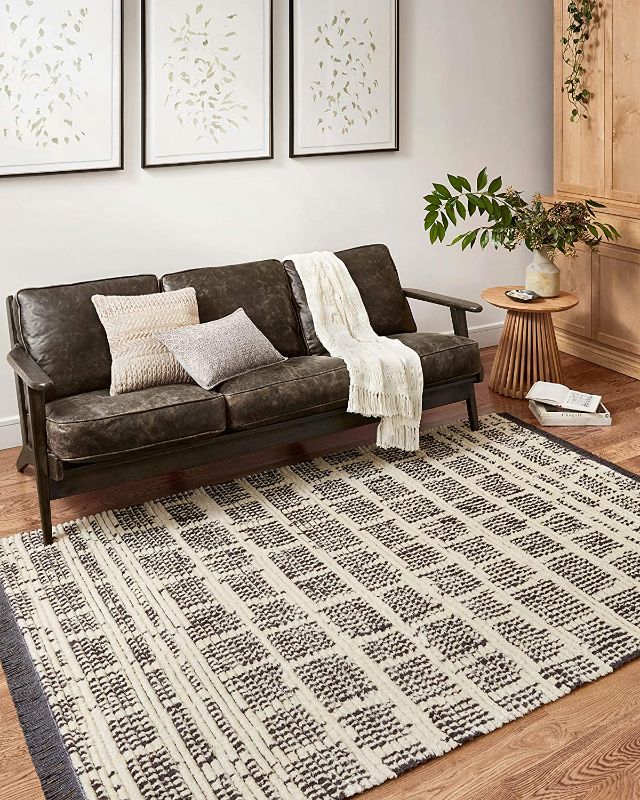 Photo 1 of **SEE NOTES**
Loloi Chris Loves Julia x Alice ALI-02 Cream/Charcoal Geometric Area Rug 2'-7" x 10'-0"