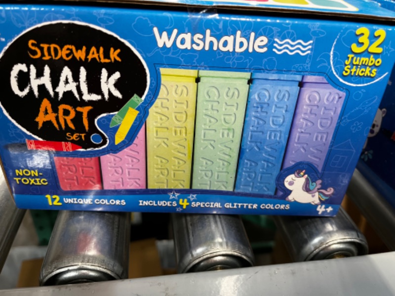 Photo 3 of Block Party Sidewalk Chalk 32-Piece Art Set 