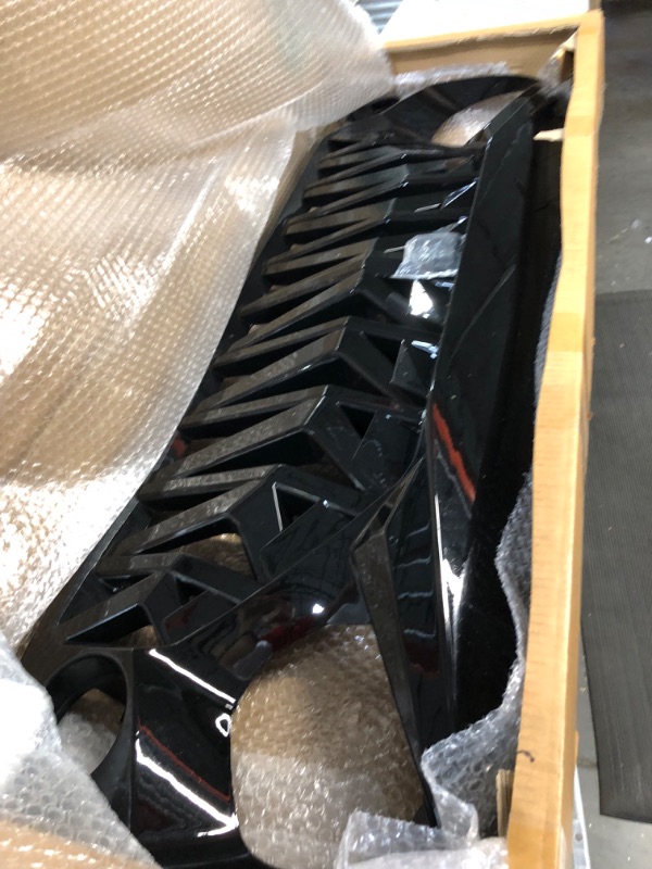 Photo 1 of Allinoneparts JK Glossy Black Shark Grille Front Grille for 2007-2018 Jeep Wrangler Rubicon Sahara Sport,ABS