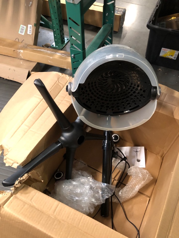 Photo 2 of *PARTS ONLY** RyJaune Professional Bonnet Hooded Hair Dryer with Wheels and Adjustable Height Ion Hood Hair Dryer 1450W Black