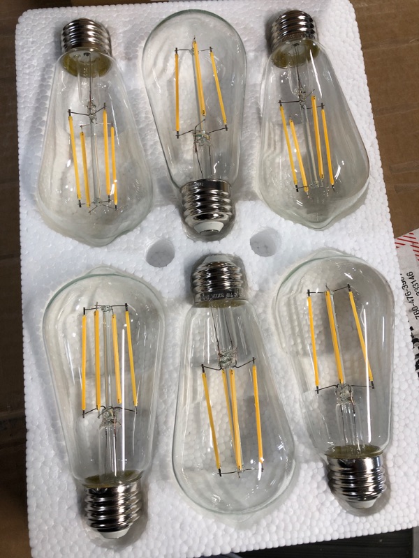 Photo 2 of **USED**12-Pack Vintage 7W ST58 LED Edison Light Bulbs 60W Equivalent, 850Lumens, 3000K Soft 