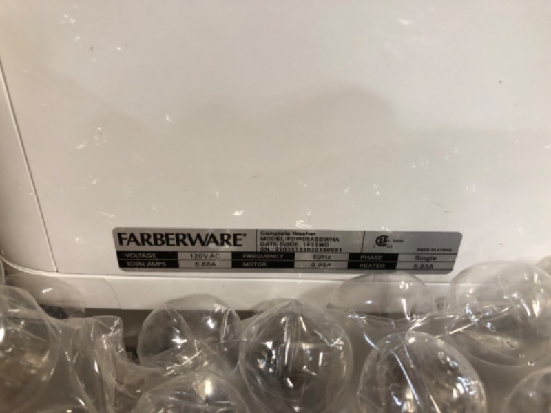 Photo 4 of Farberware Professional Portable Dishwasher White