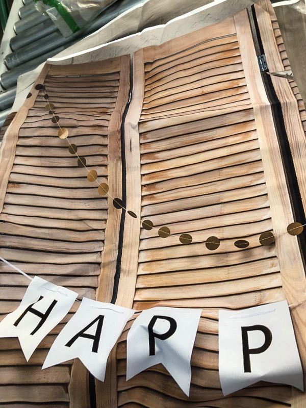 Photo 2 of First Birthday Boxes Party Decorations - 3 Wood Grain Brown Blocks with ONE Letter