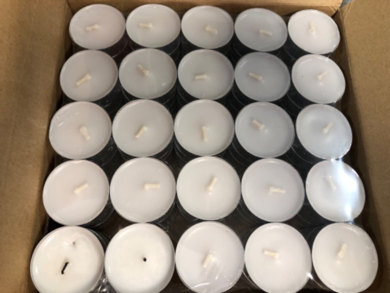 Photo 2 of Tealight Candles - 4 Hours - Giant 100,200,300 Bulk Packs - White Unscented 100 PK