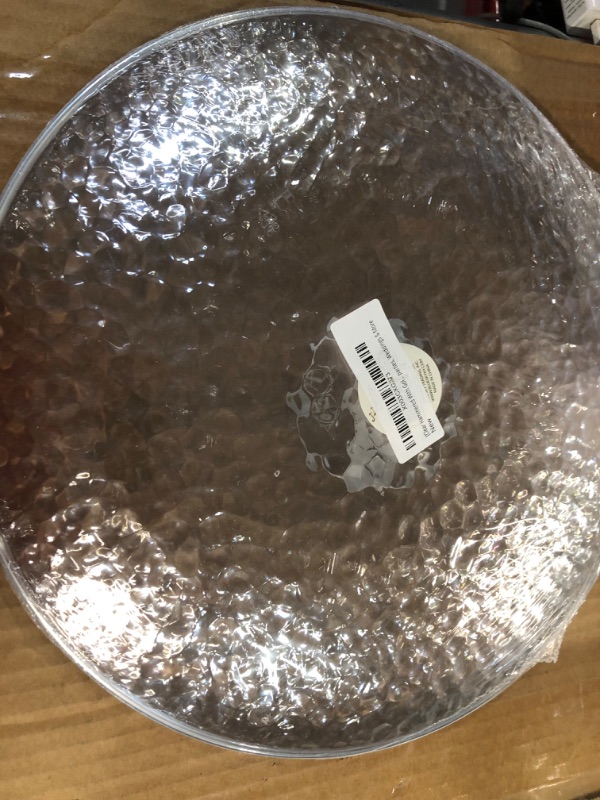 Photo 2 of [Clear Hammered With Gold Rim 4 Pack] 13'' Charger Plates Clear