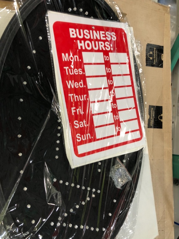 Photo 1 of SK Depot Open Sign Premium Products 19"x10" LED Open Sign Electronic Billboard Bright Advertising Board Flashing Window Display Sign with Motion -"Open" (Red/Blue) - Two Modes(Oval 19x10 inch)