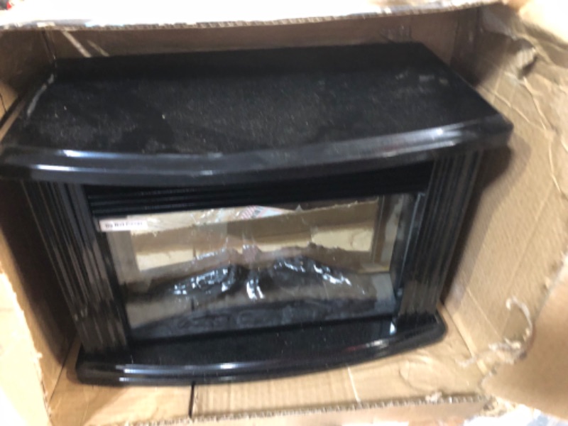 Photo 3 of **MINOR DENT**
DONYER POWER 14" Mini Electric Fireplace Tabletop Portable Heater, 1500W, Black Metal  14'' Black
