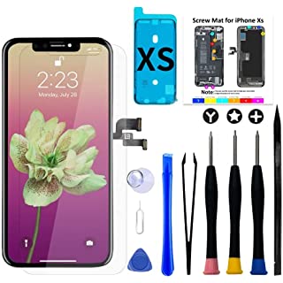 Photo 1 of iPhone Xs OLED Screen Replacement 5.8 inch,3D Touch Screen Display Digitizer Repair Kit Assembly with Complete Repair Tools for A1920/A2097/A2098/A2099/A2100