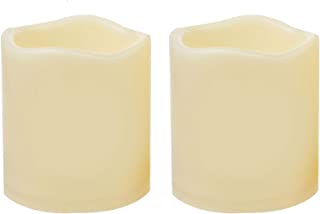 Photo 1 of 2 Candles 
 6” x 3.25” Waterproof Outdoor Flameless Candles, LED Pillar Candles, Moving Flame Candles , Battery