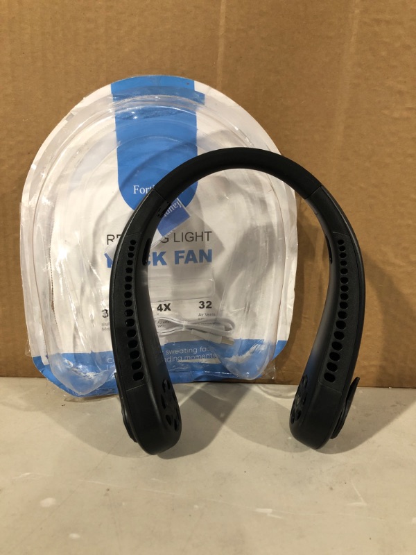 Photo 2 of * Used * Neck Fan Portable with Reading Light - Cooling Rechargeable Battery Operated Neckband Fan