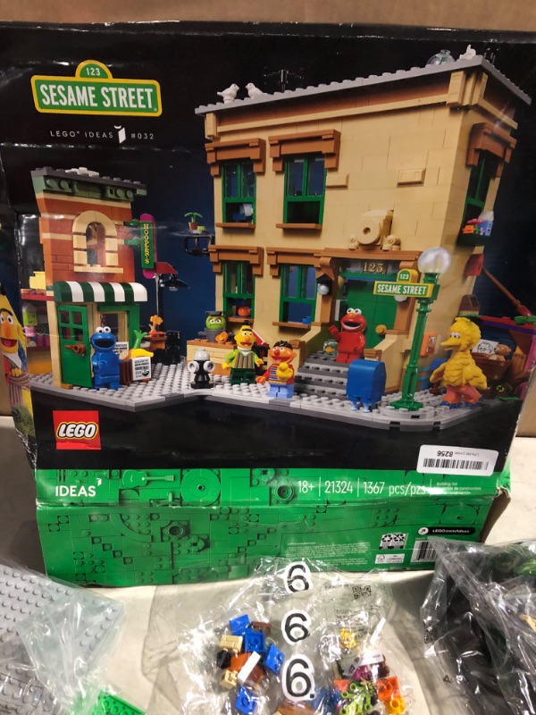 Photo 2 of LEGO Ideas 123 Sesame Street 21324 Building Kit; Awesome Build-and-Display Model for Adults Featuring Elmo, Cookie Monster, Oscar The Grouch, Bert, Ernie and Big Bird, New 2021 (1,367 Pieces)