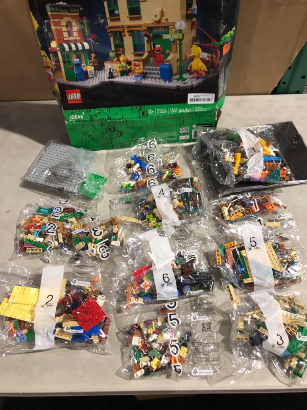 Photo 3 of LEGO Ideas 123 Sesame Street 21324 Building Kit; Awesome Build-and-Display Model for Adults Featuring Elmo, Cookie Monster, Oscar The Grouch, Bert, Ernie and Big Bird, New 2021 (1,367 Pieces)