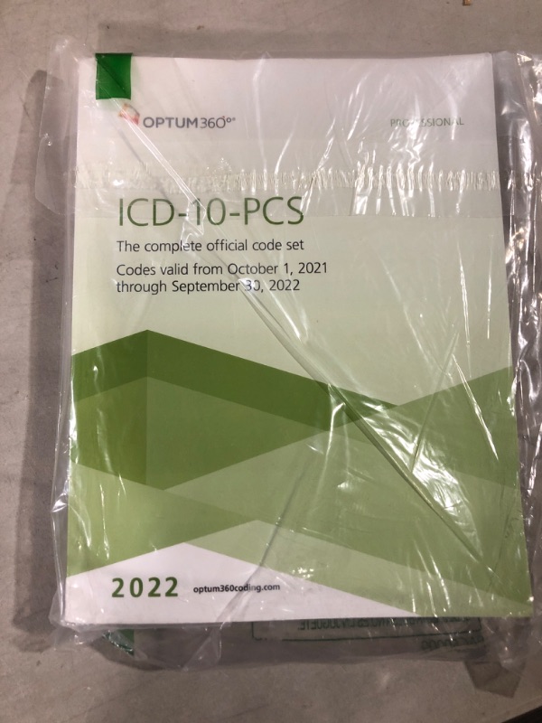 Photo 1 of 2022 ICD-10-PCS Professional (Softbound) 1st Edition