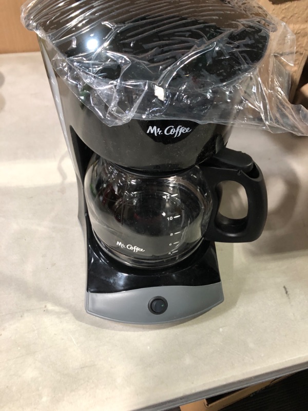 Photo 2 of  Nonfuctional Mr. Coffee Coffee Maker with Auto Pause and Glass Carafe, 12 Cups, Black & 2129512, 5-Cup Mini Brew Switch Coffee Maker, Black Black Coffee Maker + Coffee Maker, Black