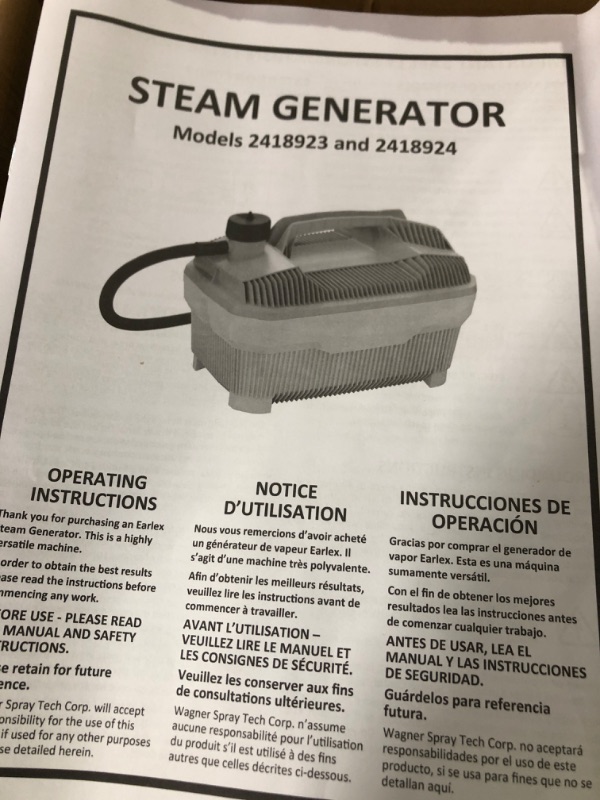 Photo 2 of Earlex SS77USSG Steam Generator, 1.3-Gallon Capacity, 12' Hose & Rubbermaid Commercial Products Food/Meat Instant Read Thermometer, Pocket Size, Dishwasher Safe (FGTHP220DS) Generator + Read Thermometer