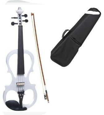 Photo 3 of **BROKEN**PARTS ONLY** Cecilio 4/4 CECO-1WH Pearl White Electric Cello with Ebony Fittings in Style 1 (Full Size)