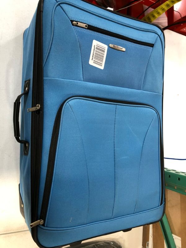 Photo 2 of -USED-Rockland Journey Softside Upright Luggage Set, Blue, 4-Piece (14/19/24/28) 4-Piece Set, Blue
