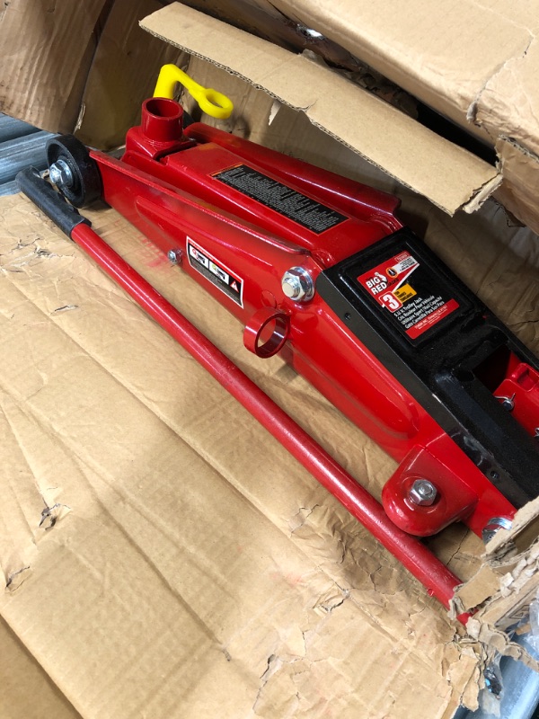 Photo 2 of BIG RED T83006 Torin Hydraulic Trolley Service/Floor Jack with Extra Saddle - 3 Ton (6,000 lb) Capacity - Red