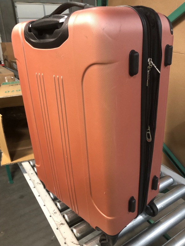 Photo 2 of ***USED/DAMAGED*** Travelers Club Midtown Hardside 4-Piece Luggage Travel Set, Rose Gold 4-Piece Set Rose Gold