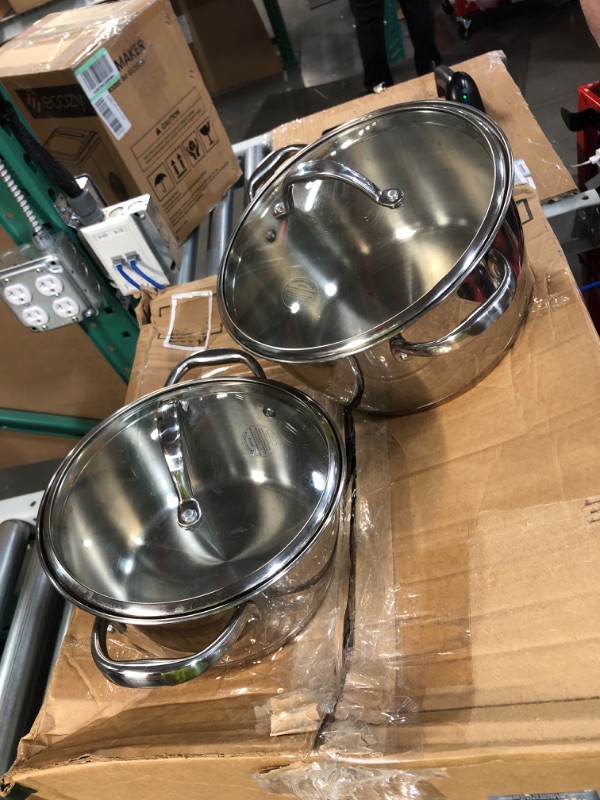 Photo 2 of ***USED*** Tramontina 4 Pc Stainless Steel Stackable Cookware Set