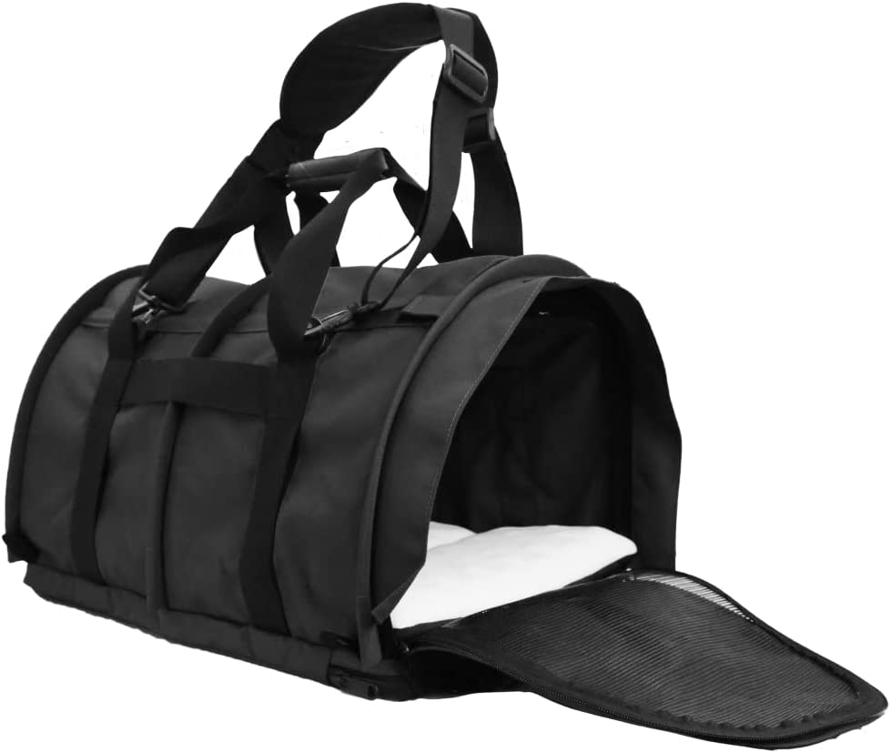 Photo 1 of ***USED*** SturdiBag Large Pet Travel Carrier: Flexible Height for Cat and Dog Soft Sided with Safety Clips and Seatbelt Straps | Black, 18" x 12" x 12" (PN: SB2-PRO-BL)
