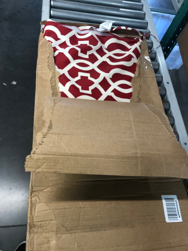 Photo 2 of ***DAMAGED*** Pillow Perfect Outdoor/Indoor New Geo Red Bench/Swing Cushion, 1 Count (Pack of 1)