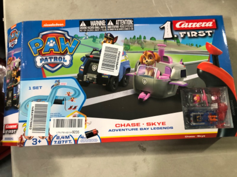 Photo 3 of Carrera First Paw Patrol - Slot Car Race Track - Includes 2 Cars: Chase and Skye - Battery 