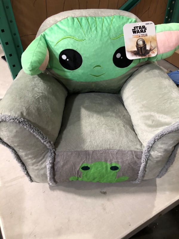 Photo 2 of Disney Star Wars The Mandolorian Baby Yoda Figural Bean Chair, Polyester, WK330461