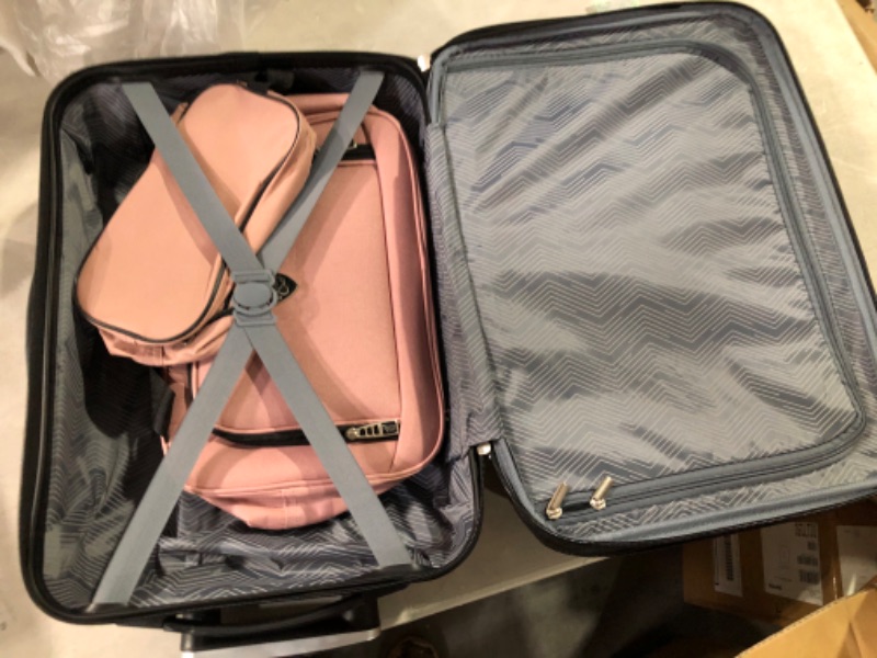 Photo 3 of **SEE NOTES**Travelers Club Chicago Hardside Expandable Spinner Luggage, Rose Gold, 3 Piece Set Rose Gold 3 Piece Set
