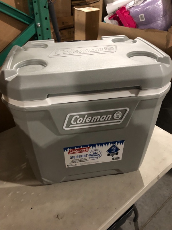 Photo 2 of Coleman Ice Chest Coleman 316 Series Wheeled Hard Coolers Rock Grey 65 Quart Wheeled