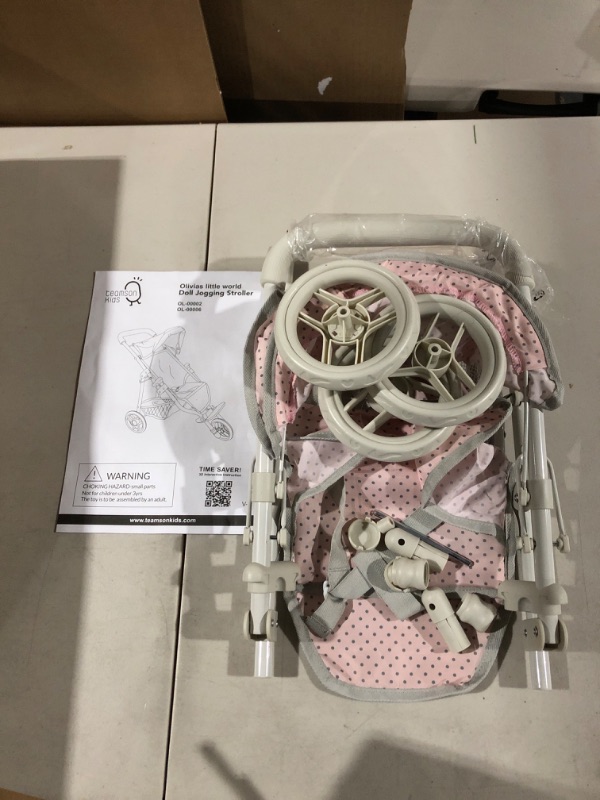 Photo 2 of ***PARTS ONLY*** Olivia's Little World Baby Doll Jogging Stroller Polka Dots Princess Collection