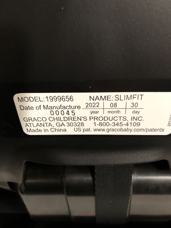 Photo 2 of Graco SlimFit 3 in 1 Car Seat, Annabelle, 1 Count