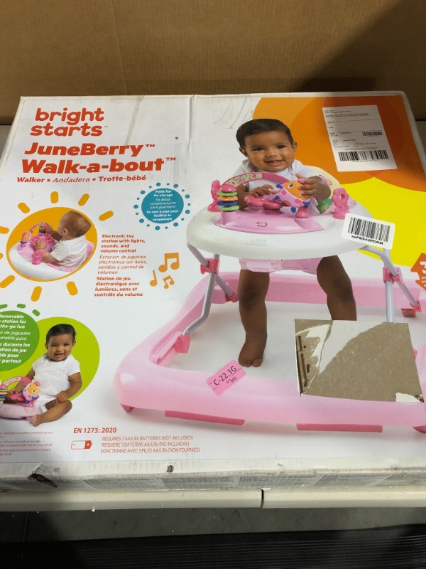 Photo 2 of Bright Starts Walk-A-Bout Walker, Juneberry Delight Juneberry Delight