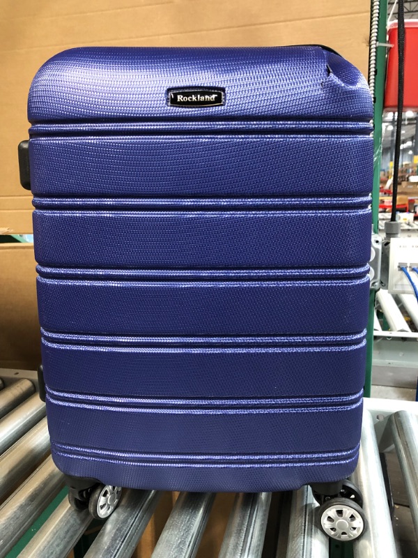 Photo 4 of *see notes!* Rockland Melbourne Hardside Expandable Spinner Wheel Luggage, Blue, Carry-On 20-Inch