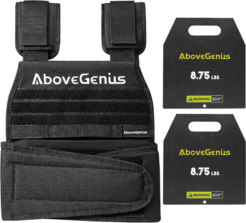 Photo 1 of *NEW* AboveGenius Weighted Vest with 14 / 20 Lbs Weight Plates, Set Up Easily and Adjustable Weighted Vest