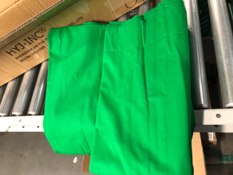 Photo 4 of *USED/SEE NOTES* HYJ-INC Photo Video Studio 10 x12ft 100% Cotton Muslin Chromakey Green Screen Backdrop with 8.5 x 10ft Stand Photography Background Support System Kit Clamp, Carry Bag