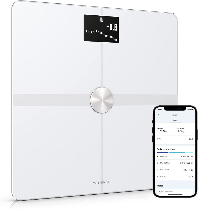 Photo 1 of *USED/SEE NOTES* Withings Body+ - Digital Wi-Fi Smart Scale with Automatic Smartphone App Sync 12.8 x 12.8 x 0.9 inches; 4.4 Pounds