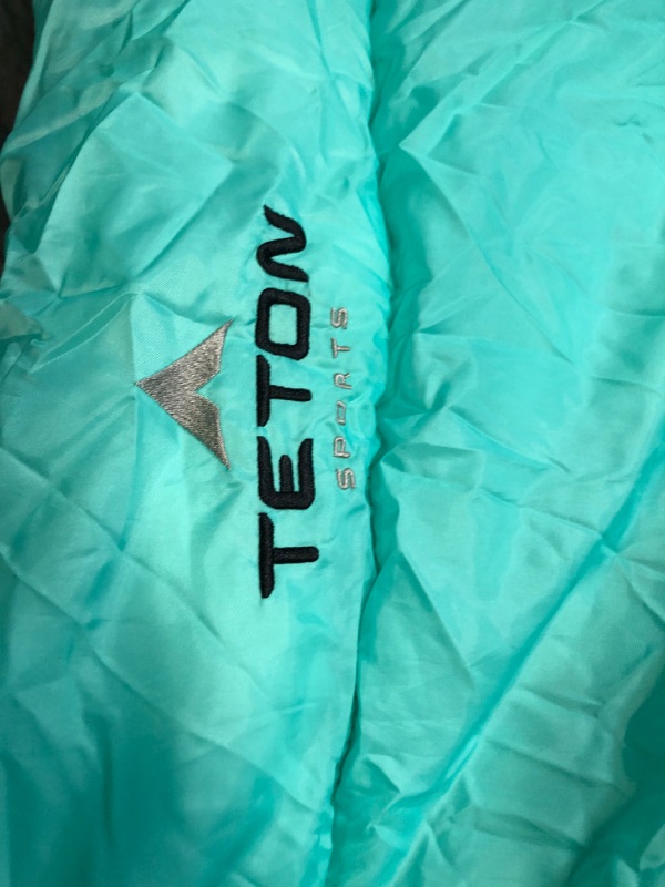 Photo 2 of *USED/MISSING PART* TETON Sports Cascade Double Sleeping Bag; Lightweight, Family Camping, Teal, 87" x 60"